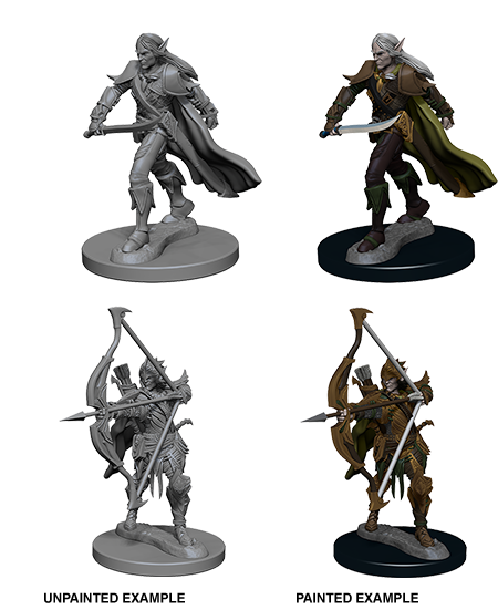 Pathfinder Deep Cuts W01 Elf Male Fighter unpainted miniature