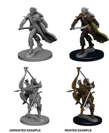 Pathfinder Deep Cuts W01 Elf Male Fighter unpainted miniature