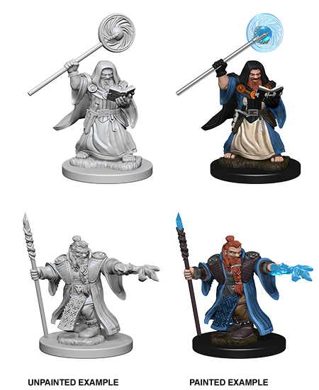 D&D NMM W02 Dwarf Wizard unpainted miniatures