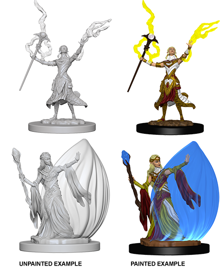 D&D NMM W03 Elf Female Wizard unpainted miniature
