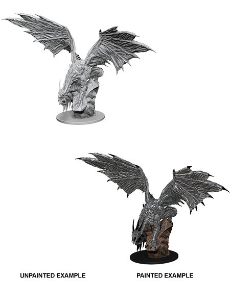 Pathfinder Deep Cuts W04 Silver Dragon unpainted miniatures