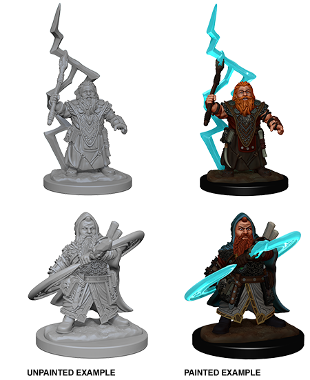 Pathfinder Deep Cuts W04 Dwarf Male Sorcerer unpainted miniature