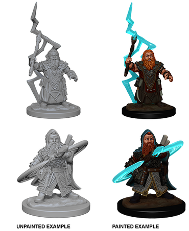 Pathfinder Deep Cuts W04 Dwarf Male Sorcerer unpainted miniature