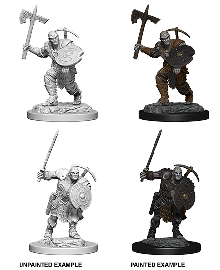 D&D NMM W04 Earth Genasi Fighter unpainted miniatures