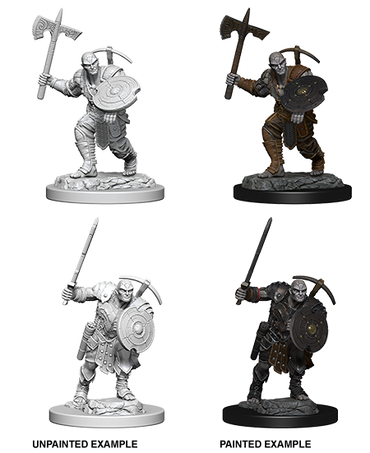 D&D NMM W04 Earth Genasi Fighter unpainted miniatures