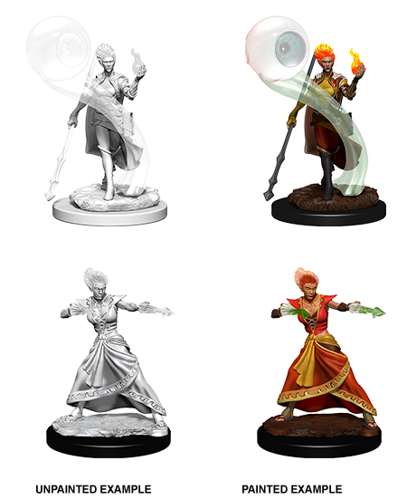 D&D NMM W05 Fire Genasi Wizard unpainted miniatures