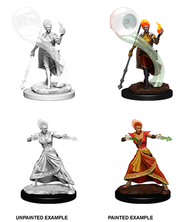 D&D NMM W05 Fire Genasi Wizard unpainted miniatures