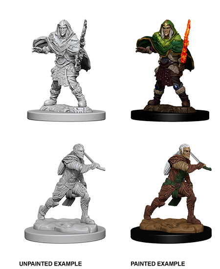 D&D NMM W06 Elf Fighter Male unpainted miniature