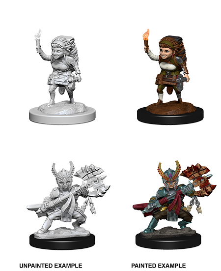 D&D NMM W06 Halfling Fighter Female unpainted miniatures
