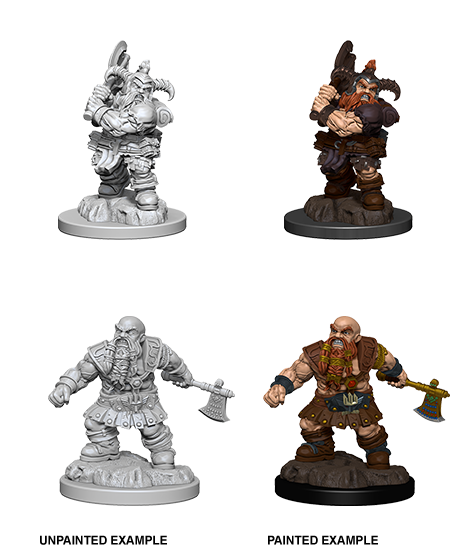 D&D NMM W06 Dwarf Barbarian unpainted miniatures