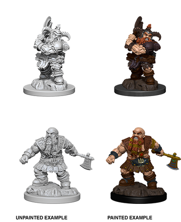 D&D NMM W06 Dwarf Barbarian unpainted miniatures