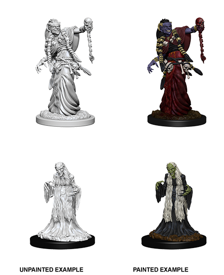 D&D NMM W06 Green Hag & Night Hag unpainted miniatures