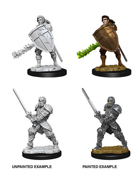 D&D NMM W08 Human Fighter unpainted miniatures