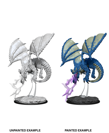 D&D NMM W07 Young Blue Dragon unpainted miniature