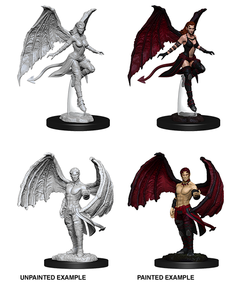 D&D NMM W10 Succubus & Incubus unpainted miniatures