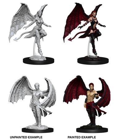 D&D NMM W10 Succubus & Incubus unpainted miniatures