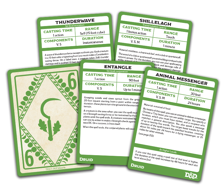 Dungeons & Dragons Spellbook Cards: Druid