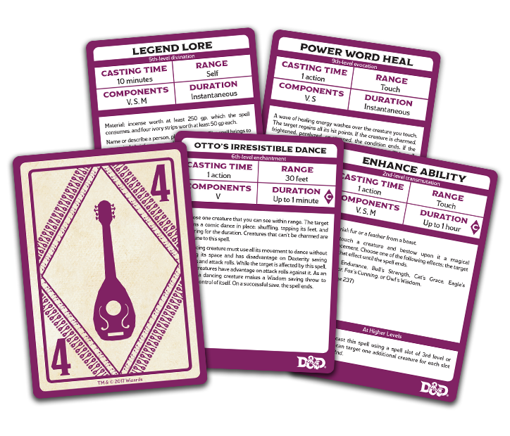 Dungeons & Dragons Spellbook Cards: Bard
