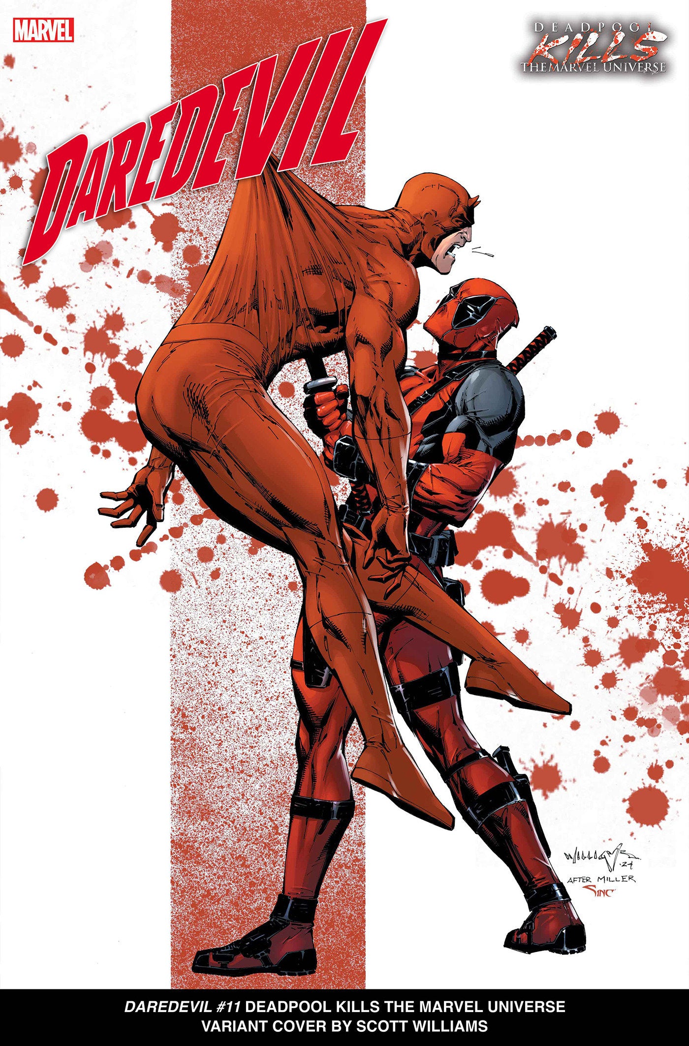 Daredevil #11 Scott Williams Deadpool Kills The Marvel Universe Variant