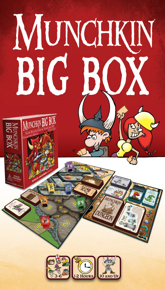 Munchkin Big Box (Backerkit Exclusive w/Loot Box and Playmats)