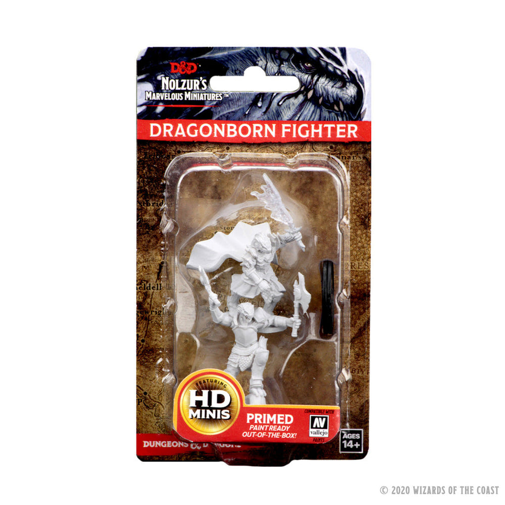 D&D NMM W04 Dragonborn Fighter Female unpainted miniature