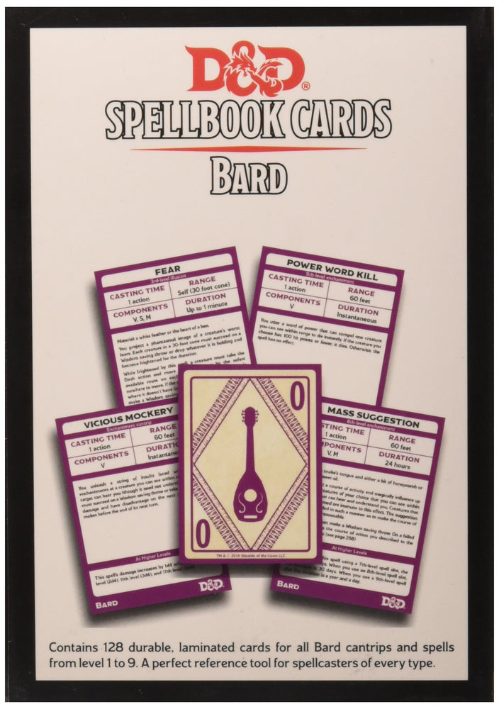 Dungeons & Dragons Spellbook Cards: Bard