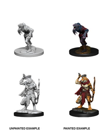 D&D NMM W11 Wererat & Weretiger unpainted miniatures