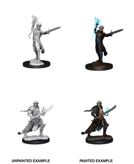Pathfinder Deep Cuts W11 Half-Elf Male Magus unpainted miniature