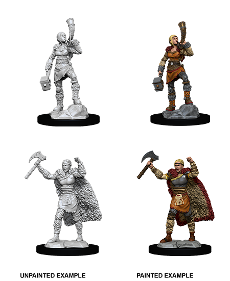 D&D NMM W12 Human Barbarian unpainted miniature