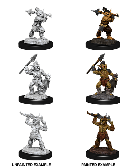 D&D NMM W12 Goblins & Goblin Boss unpainted miniature