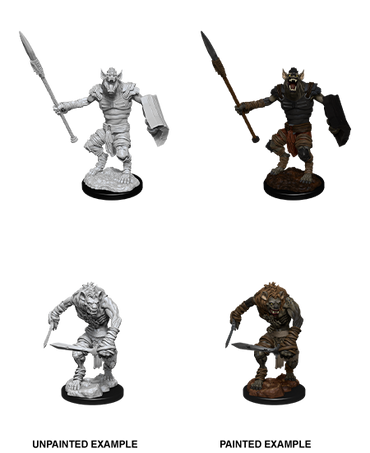 D&D NMM W12 Gnoll & Gnoll Flesh Gnawer unpainted miniatures