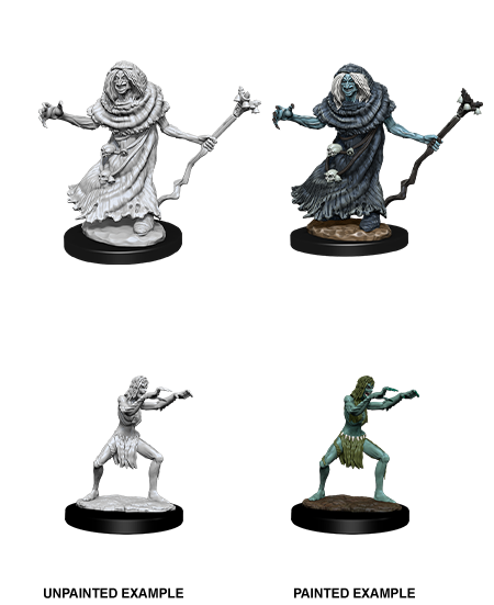 D&D NMM W12 Sea Hag & Bheur Hag unpainted miniatures