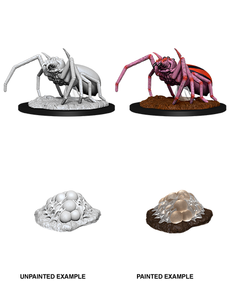D&D NMM W12 Giant Spider & Egg Clutch unpainted miniatures