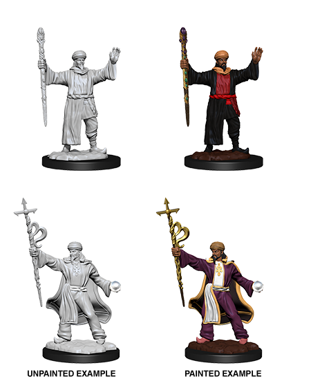 D&D NMM W13 Human Wizard unpainted miniature