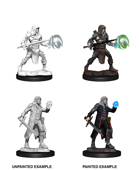 D&D NMM W13 Multiclass Fighter + Wizard unpainted miniature