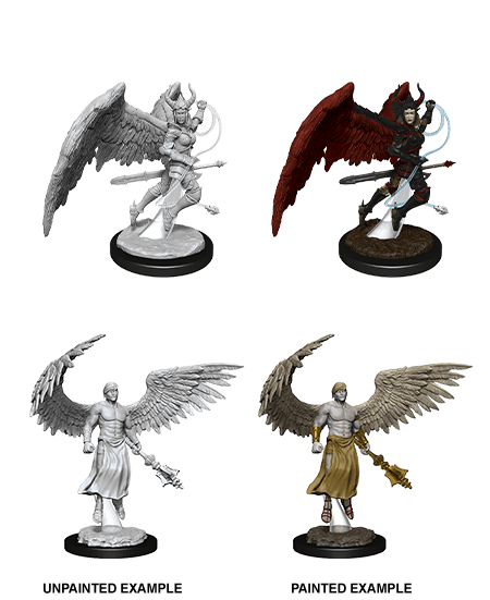 D&D NMM W13 Deva & Erinyes unpainted miniatures