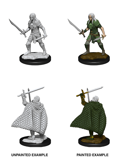Pathfinder Deep Cuts W13 Elf Fighter Male unpainted miniature