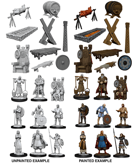 Pathfinder Deep Cuts W13 Vikings set unpainted miniatures