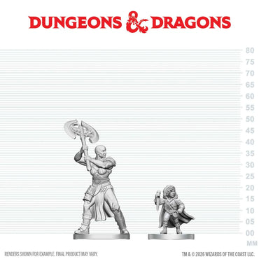 Dungeons & Dragons: Nolzur's Marvelous Unpainted Miniatures - Goliath Barbarian & Halfling Rogue