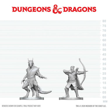 Dungeons & Dragons: Nolzur's Marvelous Unpainted Miniatures - Elf Ranger & Dragonborn Monk