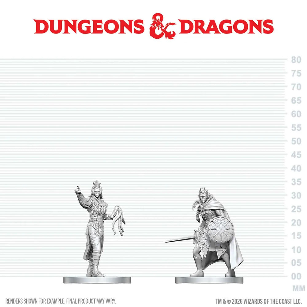 Dungeons & Dragons: Nolzur's Marvelous Unpainted Miniatures - Drow Elite & Drow Priestess Of Lolth