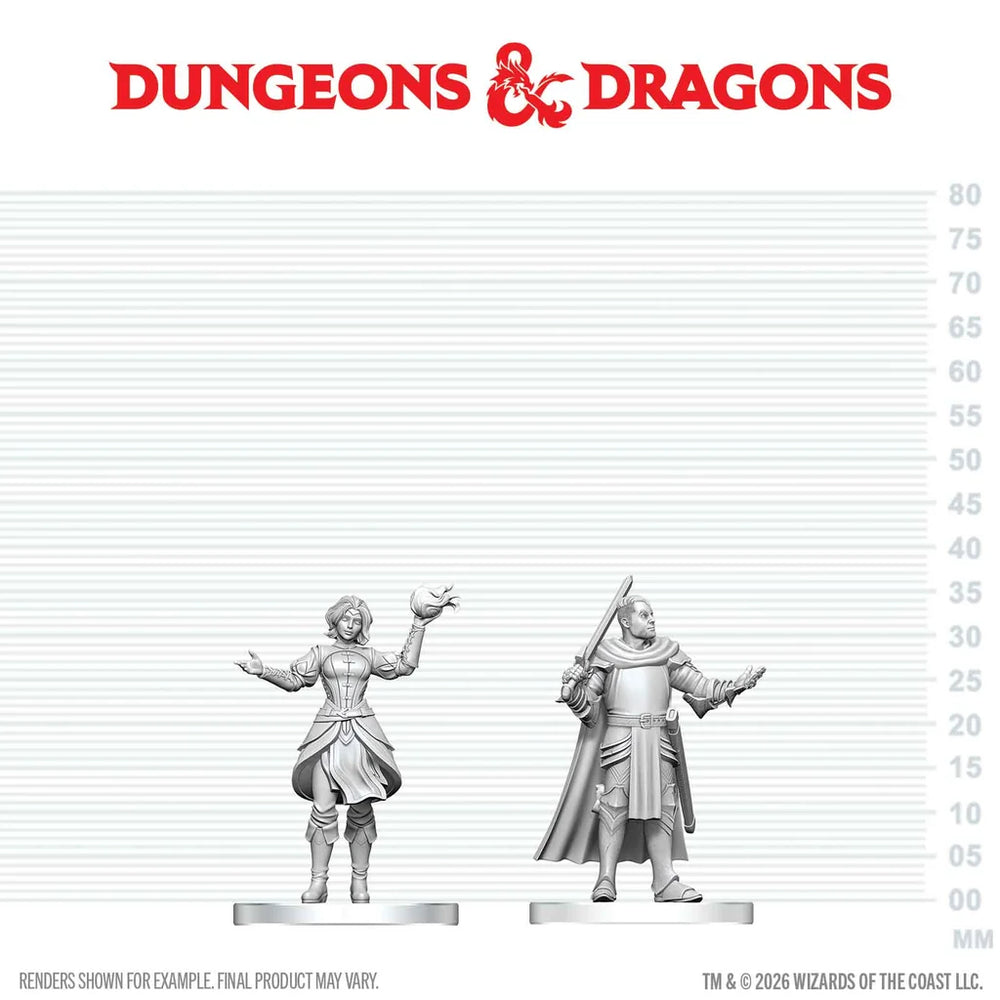 Dungeons & Dragons: Nolzur's Marvelous Unpainted Miniatures - Kight & Mage Appentice