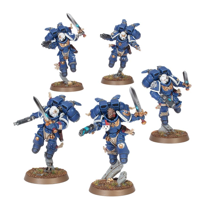 Warhammer 40,000 Space Marines Vanguard Veteran Squad WITH JUMP PACKS!!!