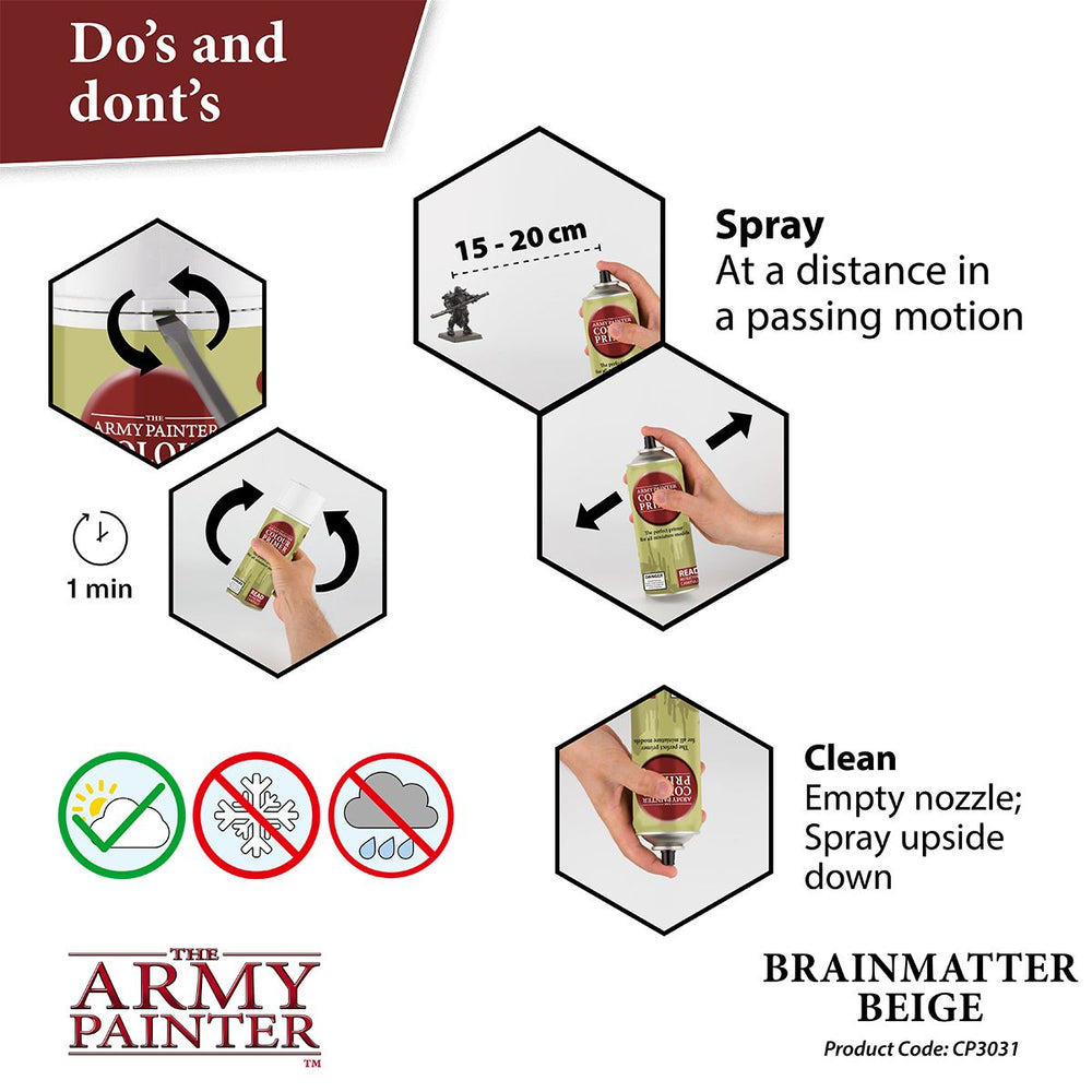 The Army Painter - Colour Spray Primer: Brainmatter Beige, 402g