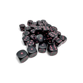 Opaque Black/Green 12MM D6 Dice