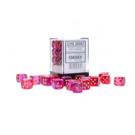 Gemini Translucent Red-Violet/Gold 12MM D6 Dice