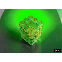 Gemini Plasma Green-Teal/Orange 12mm D6 Dice