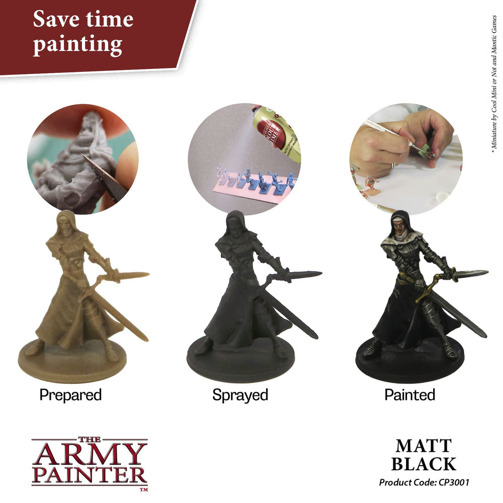 The Army Painter - Colour Spray Primer: Matt Black, 402g