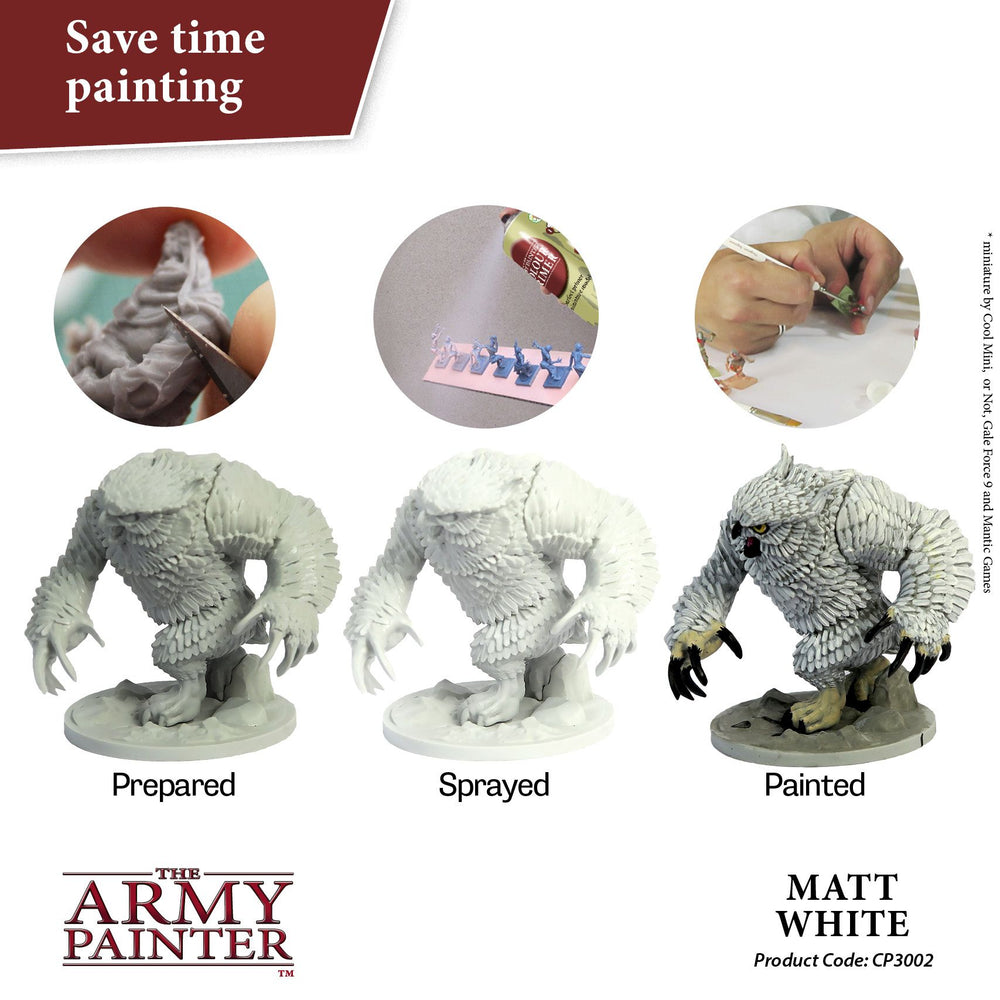 The Army Painter - Colour Spray Primer: Matt White, 402g