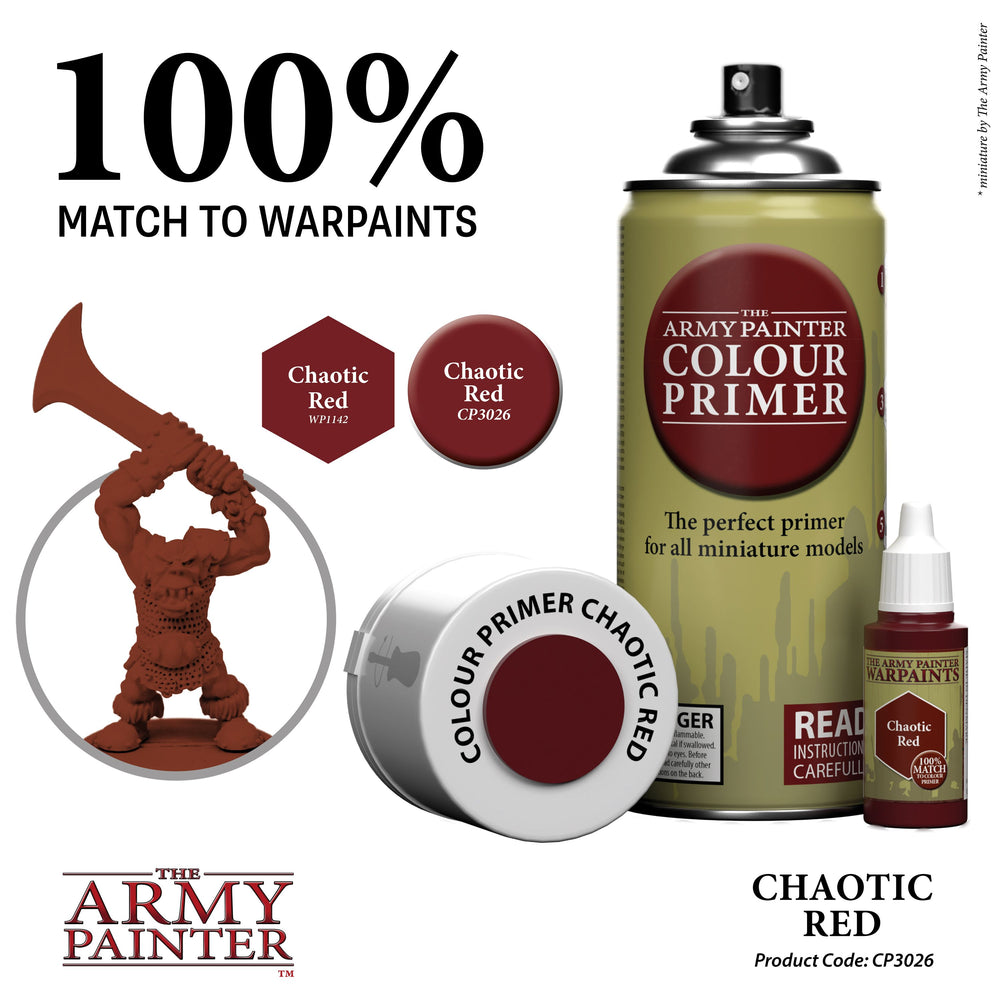 The Army Painter - Colour Spray Primer: Chaotic Red, 402g